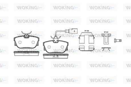 КОЛОДКИ ГАЛЬМІВНІ woking p6673.12