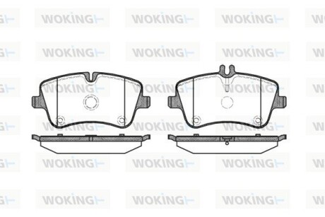 Колодки тормозные диск. перед. (Remsa) MB C203 (P6683.00) woking p668300