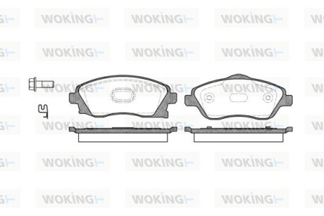 Колодки тормозные диск. перед. (Remsa) Opel Corsa C Combo 00>09 (P6743.12) woking p674312