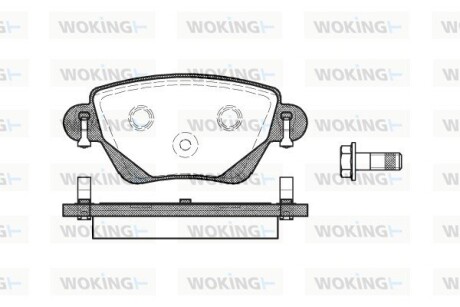 Колодки гальмівні woking p677300