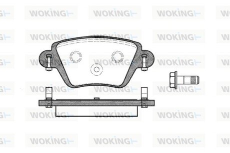 Колодки тормозные диск. задн. (Remsa) Nissan Kubistar 1.2 03-09,Nissan Kubistar 1.5 03-09 (P6773.10) woking p677310