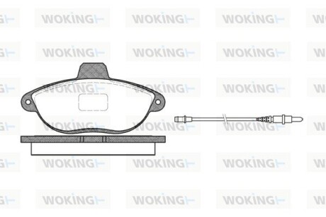 КОЛОДКИ ГАЛЬМІВНІ woking p7023.02