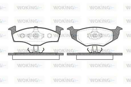 Колодки тормозные диск. перед. (Remsa) VAG Polo Ibiza >02 / Fabia I II (P7093.10) woking p709310