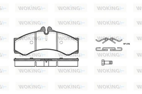 Колодки гальмівні диск. перед. (Remsa) MB Sprinter I 96>06, VW LT II 28-46 96>06 (P7143.00) woking p714300