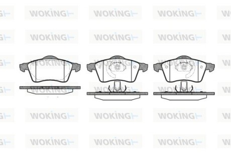 КОЛОДКИ ГАЛЬМІВНІ woking p7183.00