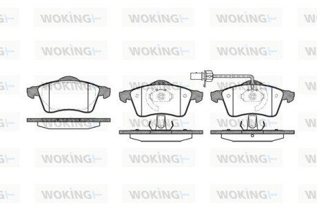 КОЛОДКИ ГАЛЬМІВНІ woking p7183.01