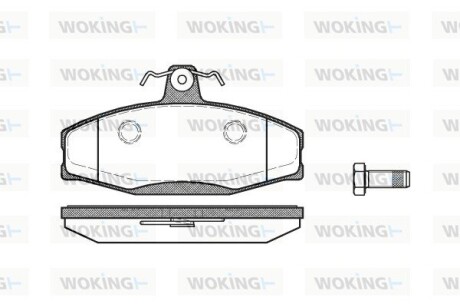 Колодки тормозные woking p7203.20