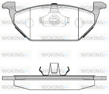 Колодки тормозные диск. перед. (Remsa) VAG Fabia I II Octavia I Roomster / Polo 02> 09> 14> (P7333.00) woking p733300