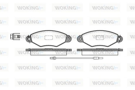 Колодки тормозные диск. перед. (Remsa) Nissan Kubistar 1.2 03-,Nissan Kubistar 1.2 03-09 (P7433.01) woking p743301