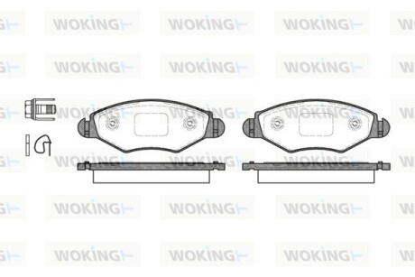 Колодки тормозные woking p7433.20