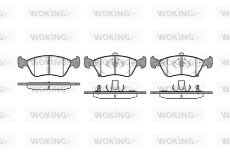 Колодки тормозные woking p7763.02