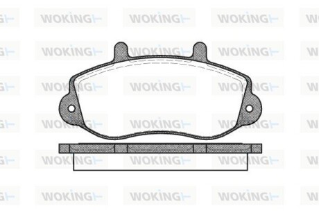 Колодки тормозные woking p7773.00