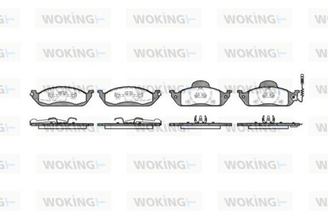 Колодки тормозные woking p7973.01