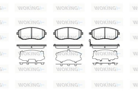 Колодки гальмівні диск. перед. (Remsa) Subaru Forester 03> 08> 13> / Impreza 00> 07> / Legasy 03> 09> / XV 12> (P8513.11) woking p851311