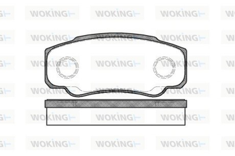 Колодки тормозные woking p8613.00