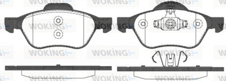 Колодки тормозные диск. перед. (Remsa) Renault Megane II, Scenic II (P8623.10) woking p862310