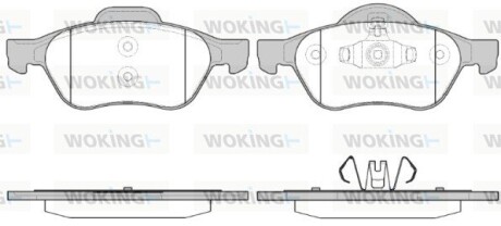 Колодки гальмівні диск. перед. (Remsa) Renault Laguna 1.5 08- (P8623.40) woking p862340