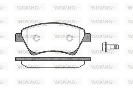 Колодки тормозные диск. перед. (Remsa) Renault Grand scenic ii 1.5 04-,Renault Grand scenic ii 1.6 04- (P8763.00) woking p876300