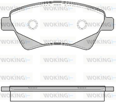 Колодки тормозные woking p8763.20