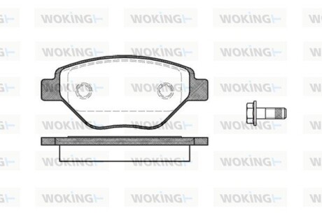 Колодки тормозные диск. перед. (Remsa) Renault Megane ii 1.4 02-11,Renault Megane ii 1.4 03- (P8773.00) woking p877300