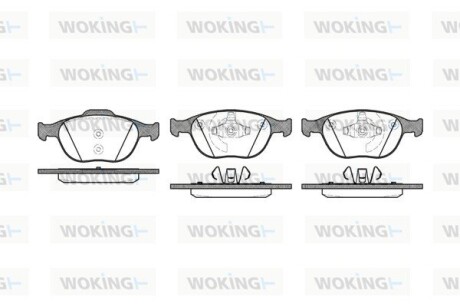 Колодки тормозные диск. перед. (Remsa) Ford Connect I II (P8843.00) woking p884300