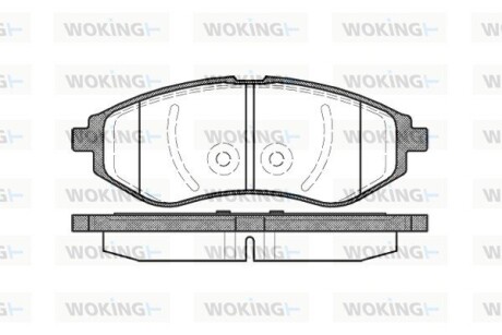 Колодки гальмівні Авео перед (Remsa) (к-т 4 шт) woking p886300