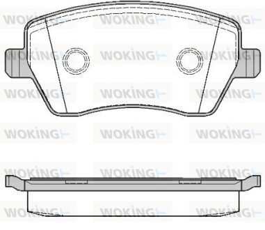 Колодки тормозные диск. перед. (Remsa) Dacia Dokker 1.2 12-,Dacia Dokker 1.5 12- (P8873.00) woking p887300