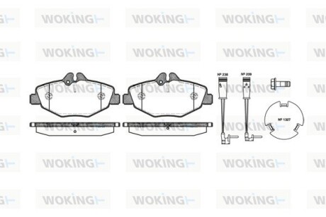 Колодки тормозные диск. перед. (Remsa) MB E211 Bosch ver. (P8903.02) woking p890302