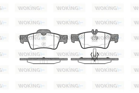 Колодки тормозные диск. задн. (Remsa) Mercedes-benz Cls (c218) 2.1 11-,Mercedes-benz Cls (c218) 3.0 11- (P8913.00) woking p891300