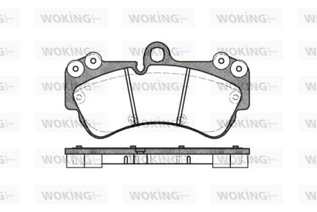 Колодки гальмівні диск. перед. (Remsa) Porsche Cayenne 3.0 02-10,Porsche Cayenne 3.2 02-10 (P8943.00) woking p894300