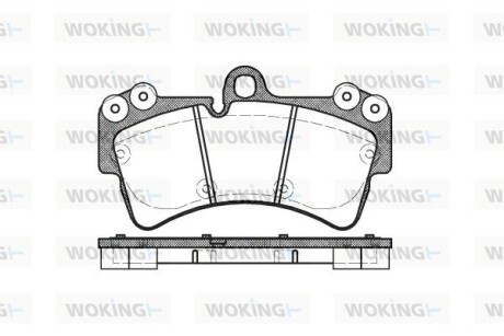 Колодки тормозные диск. перед. (Remsa) Audi Q7 3.0 06-15,Audi Q7 3.6 06-15,Audi Q7 4.2 06-15 (P8953.00) woking p895300