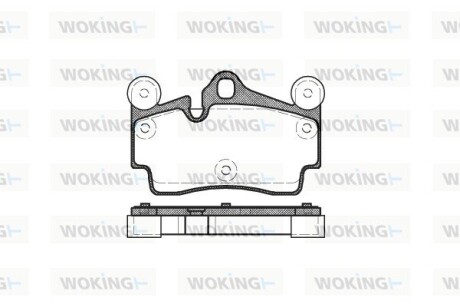 Колодки гальмівні диск. задн. (Remsa) Audi Q7 3.0 06-15,Audi Q7 3.6 06-15,Audi Q7 4.2 06-15 (P8963.00) woking p896300