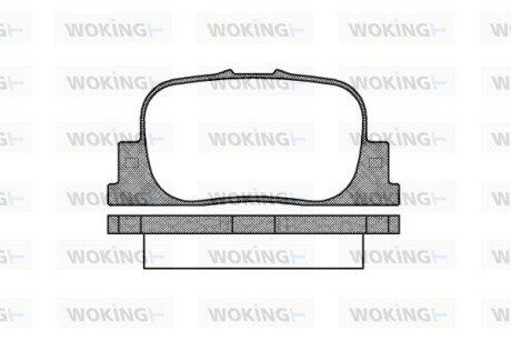 Колодки гальмівні диск. задн. (Remsa) Geely Vision 1.5 05-,Lifan Solano 1.5 08- (P9013.00) woking p901300