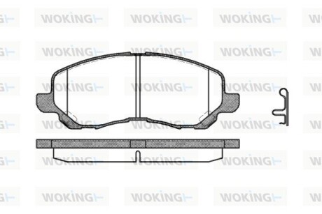 Колодки гальмівні диск. перед. (Remsa) Citroen C4 aircross 2.0 10-,Dodge Caliber 2.0 06- (P9043.12) woking p904312