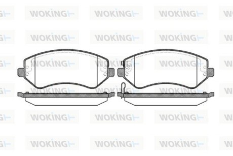 Колодки тормозные woking p9073.02