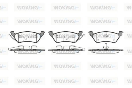 Колодки тормозные диск. задн. (Remsa) Dodge Caravan 2.4 00-07,Dodge Caravan 3.3 00-07 (P9113.00) woking p911300