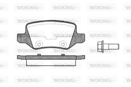 Колодки гальмівні диск. задн. (Remsa) MB A-class (W169) (04-12) (P9183.00) woking p918300