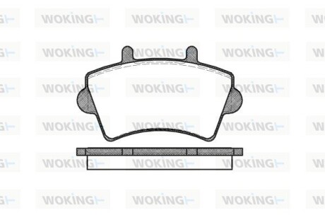 Колодки гальмівні диск. перед. (Remsa) Renault Master Movano 00> 06> (P9193.00) woking p919300