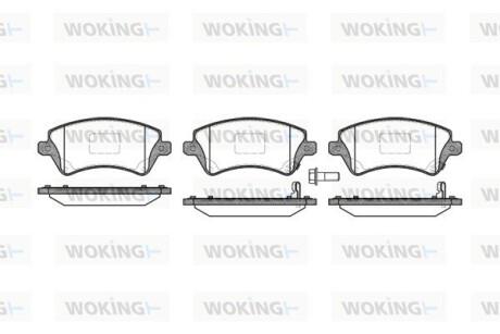 Колодки гальмівні диск. перед. (Remsa) Toyota Corolla 01>07 (P9223.12) woking p922312