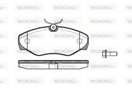 Колодки тормозные woking p9343.10