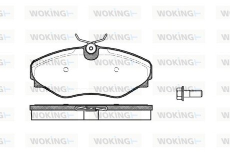 Колодки тормозные woking p9343.20