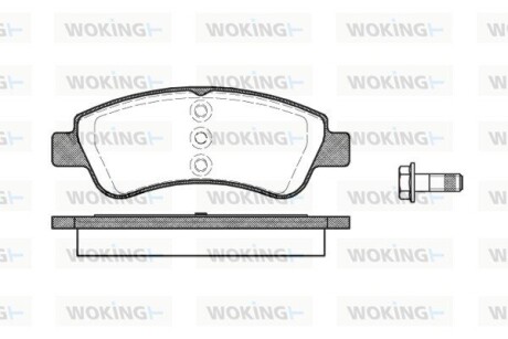 Колодки гальмівні диск. перед. (Remsa) Citroen C4 cactus 1.2 14-,Citroen C4 cactus 1.6 14- (P9403.20) woking p940320