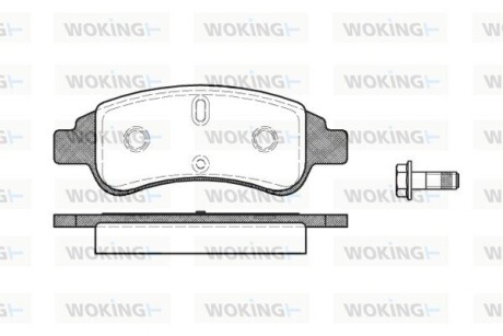 Колодки тормозные диск. перед. (Remsa) Citroen C4 1.4 04-11,Citroen C4 1.6 04-11 (P9403.30) woking p940330