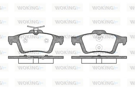 Колодки гальмівні диск. задн. (Remsa) Ford Focus II C-max I II / Kuga II / Mazda 3 I II Mazda 5 I II (P9423.30) woking p942330