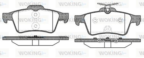 Колодки гальмівні диск. задн. (Remsa) Ford Focus III C-max II / PSA 508 / Renault Latitude (P9423.40) woking p942340