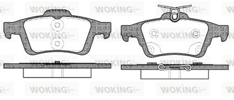 Колодки гальмівний диск. задн. (Remsa) Ford C-max ii 1.0 10-,Ford C-max ii 1.6 10- (P9423.70) woking p942370