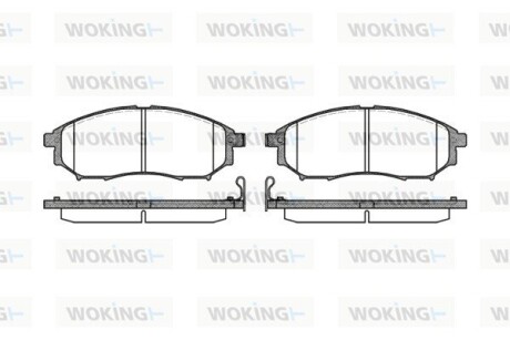 Колодки гальмівні диск. перед. (Remsa) Infiniti Ex 2.5 07-,Infiniti Ex 3.0 07- (P9523.14) woking p952314