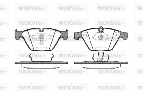 Колодки гальмівні диск. перед. (Remsa) BMW 5e60 7e65 3e90 (P9573.00) woking p957300