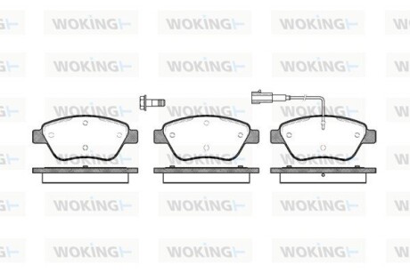 Колодки тормозные диск. перед. (Remsa) Citroen Nemo 1.4 08-,Citroen Nemo 1.4 09- (P9583.01) woking p958301