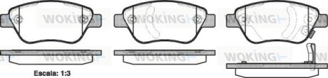 Колодки тормозные диск. перед. (Remsa) Fiat Doblo I 1,3Mjet 1,9JTD 05>10 / Opel Corsa D 08> (P9583.31) woking p958331